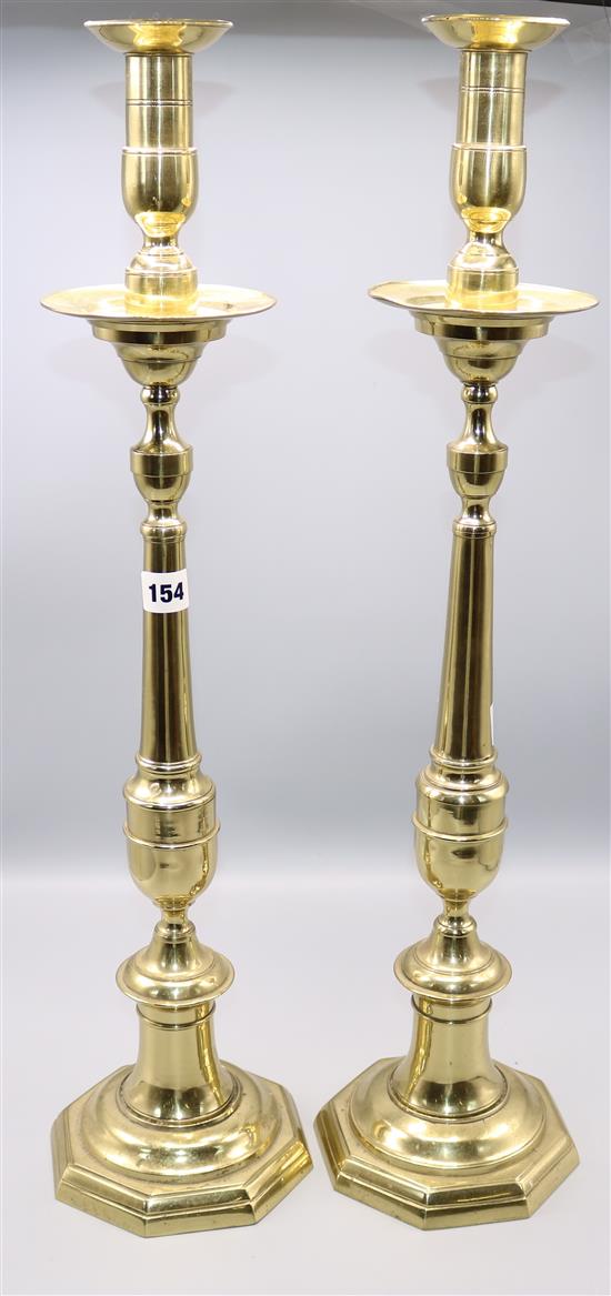 Pair brass altar sticks(-)